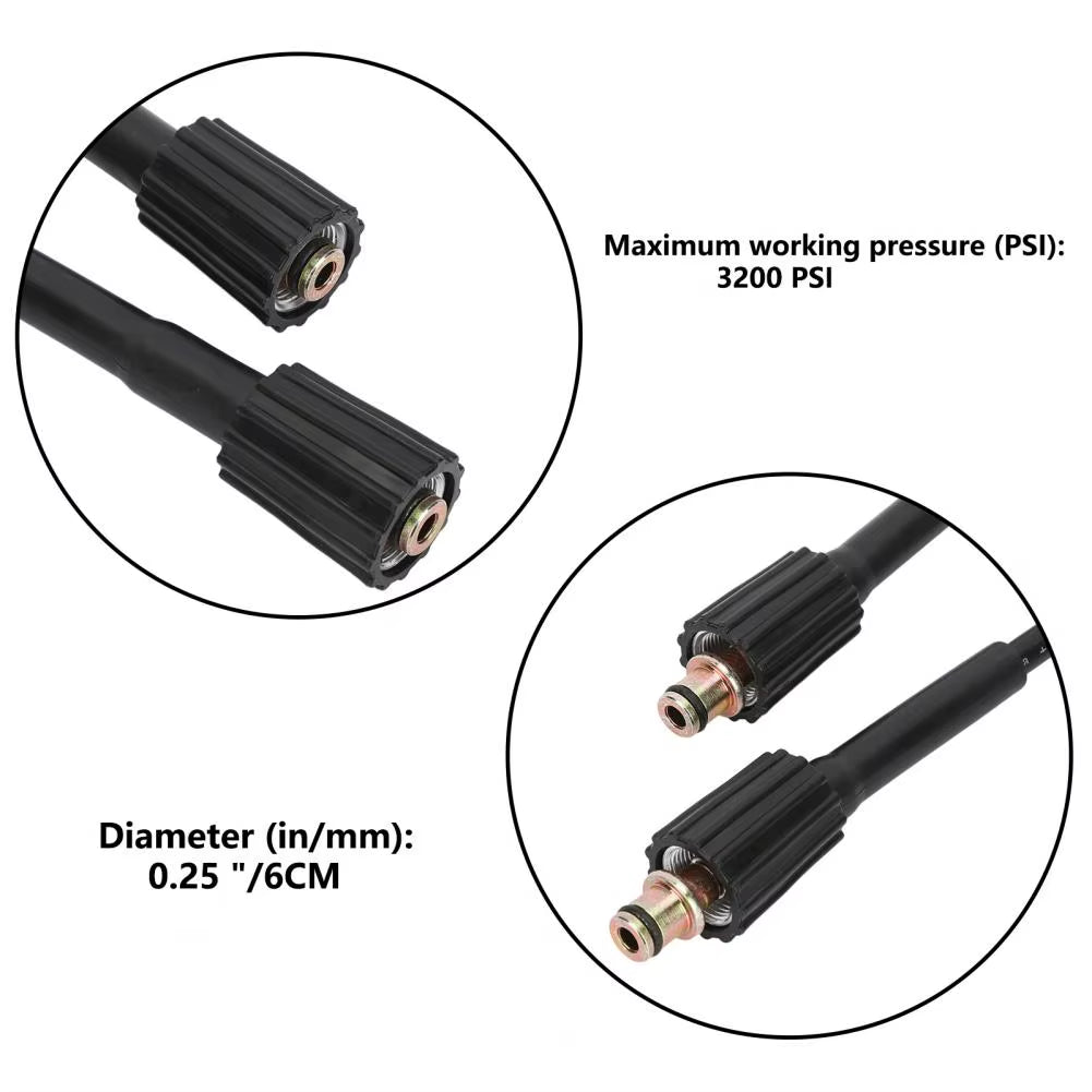 Pressure Washer Hose Leakproof High Toughness High-Abrasion Resistant Pressure Washer Extension Tube Replacement Part
