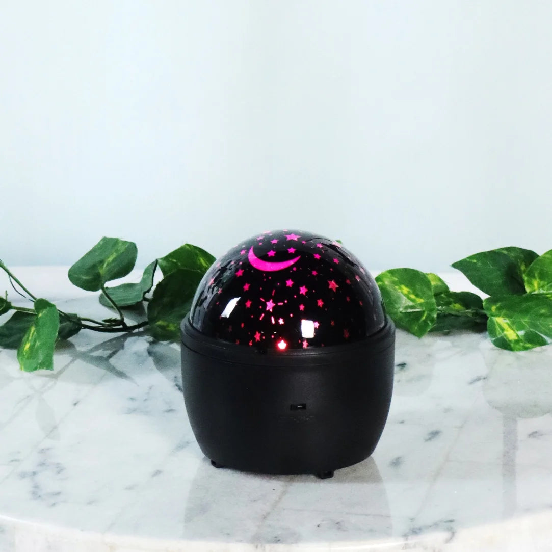 (2 Pack) Ez-Illuminations Indoor Battery Operated Multicolor LED Galaxy Table Top Projector Lamp with Timer