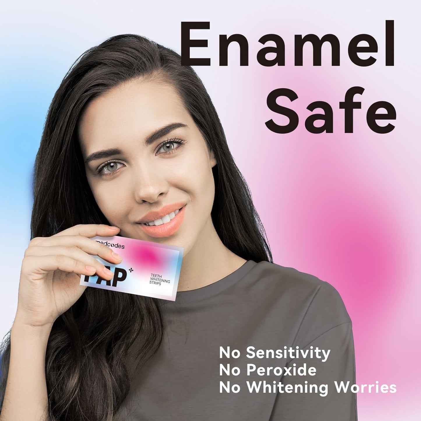 Teeth Whitening Strips, Non-Sensitive Formula for 5X Whiter Teeth Enamel-Safe, 28 Whitening Strips for Effective Dental Stain Removal, Achieve a Brighter Smile Removes Years of Stains