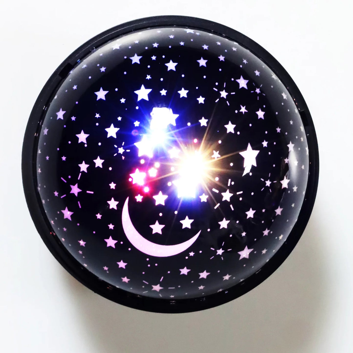 (2 Pack) Ez-Illuminations Indoor Battery Operated Multicolor LED Galaxy Table Top Projector Lamp with Timer