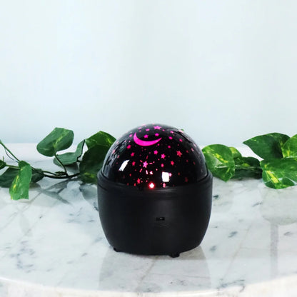 (2 Pack) Ez-Illuminations Indoor Battery Operated Multicolor LED Galaxy Table Top Projector Lamp with Timer