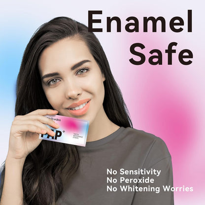 Teeth Whitening Strips, Non-Sensitive Formula for 5X Whiter Teeth Enamel-Safe, 28 Whitening Strips for Effective Dental Stain Removal, Achieve a Brighter Smile Removes Years of Stains