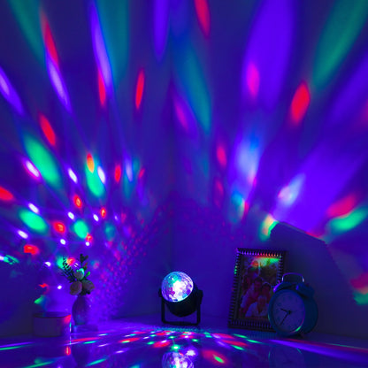 Multicolor LED Disco Party Projector, Rotating Light Show, Usb-Powered